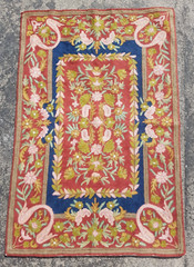 Vintage Hand Woven Traditional Kashmiri Multicolor Kilim Rug Carpet 90×60 cm