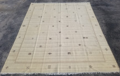 Vintage Traditional Handmade Gabbeh Tribal Rustic Flat Wool Kilim Rug 288×240 cm