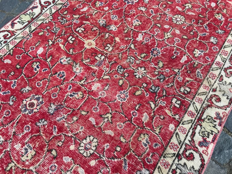 Boho Decor Rug, Home Decor Rug, Turkish Vintage Rug, Oushak Kilim Rug, 3,4x6,3ft gallery