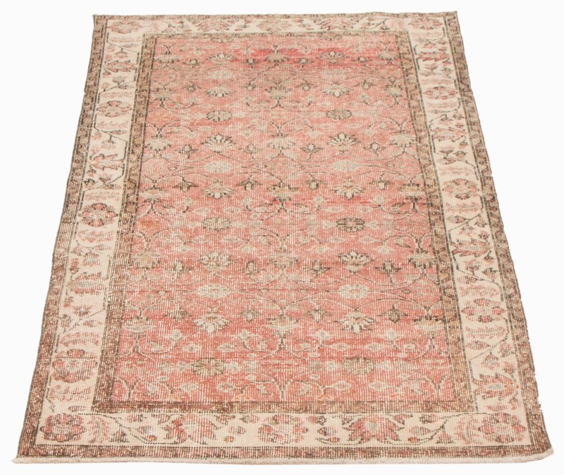Vintage Hand-Knotted Area Rug 3'9" x 6'10" Traditional Oriental Wool Carpet gallery