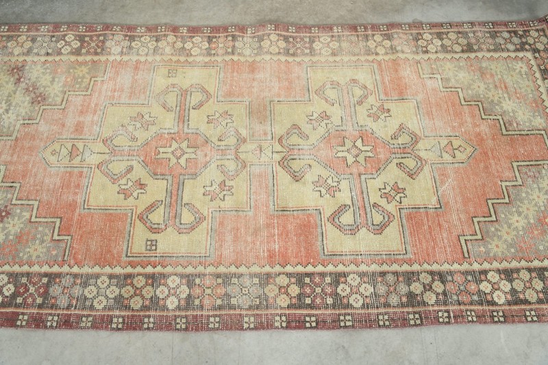 4x8 Turkish Area Rug Hand-Knotted Vintage Neutral Wool Rug Oushak Carpet,842 gallery
