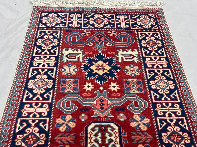 COLLECTORS' ITEM Antique Natural Vegetable Dye Dragon Kazak Azerbaijan Carpet gallery