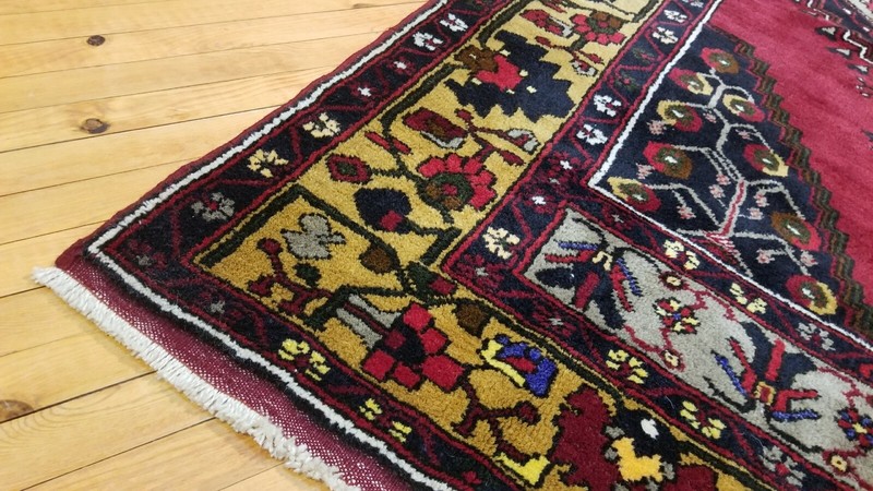 Antique 1900-1939's Natural Dye Tribal Rug 4'2" × 9' gallery