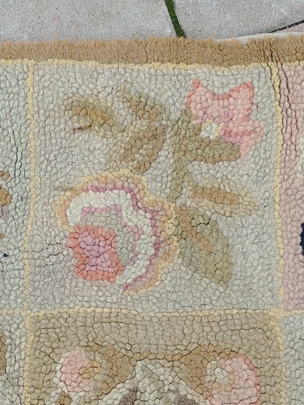 Antique American Hook Rug, Beautiful, Full Colors, Good Condition. 23½in.x48in. gallery