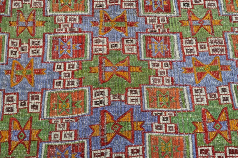 Turkish Kilim Wool Rugs, Handmade Carpet, Large Area Rug Special Kelim 69"x105" gallery