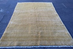 Vintage Traditional Hand Made Oriental Gabbe Wool Yellow Gold Beige 286x158cm