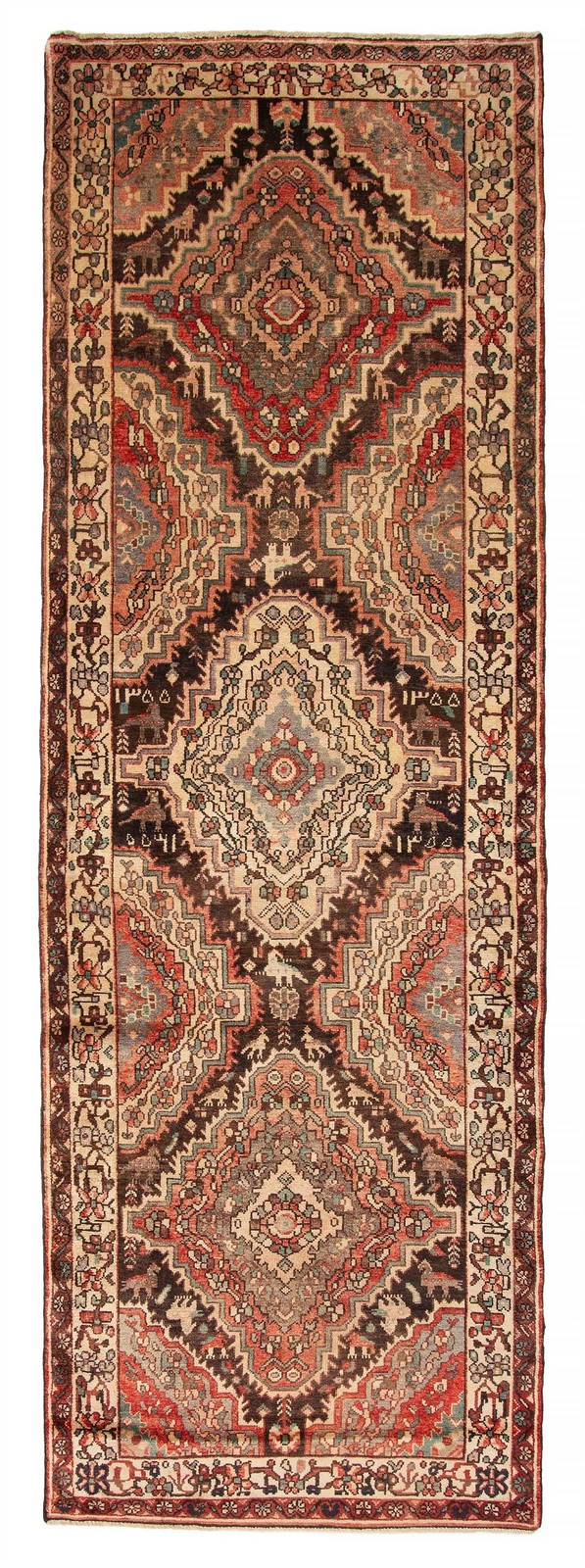 Vintage Traditional Hand-Knotted Area Rug 4'0" x 12'2" Oriental Wool Carpet gallery