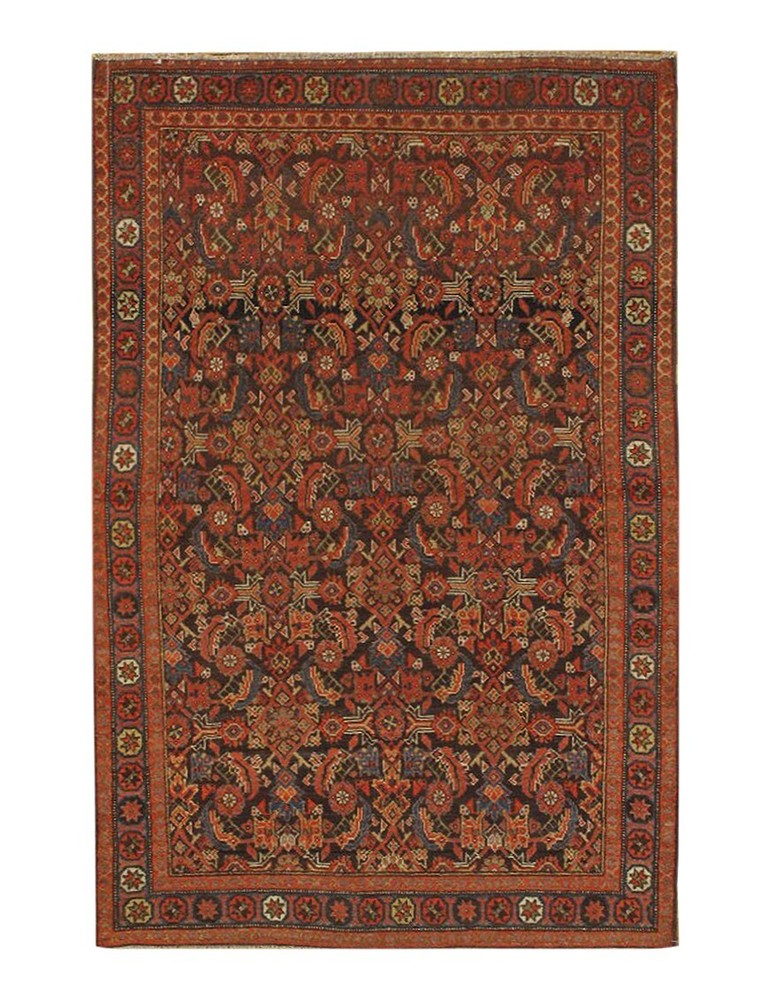 Navy Antique Malayer 4' X 6' 4''