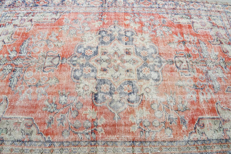 5x8 ft rug, antique turkish carpet vintage oushak rug hand-knotted small rug,426 gallery