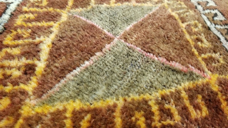 Primitive Antique 1940-1950s Wool Pile, Wool Color Kurdish Tribal Rug 2'3''x3' gallery