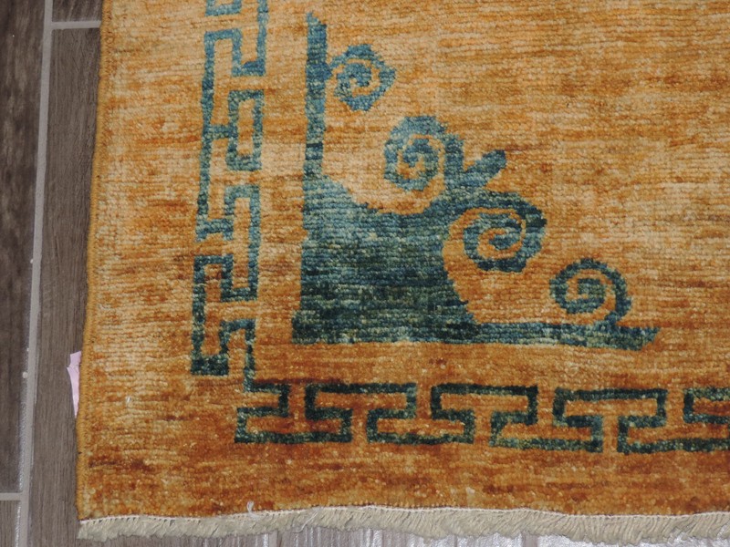 4x2ft. Handmade Afghan Chobi Wool Rug gallery