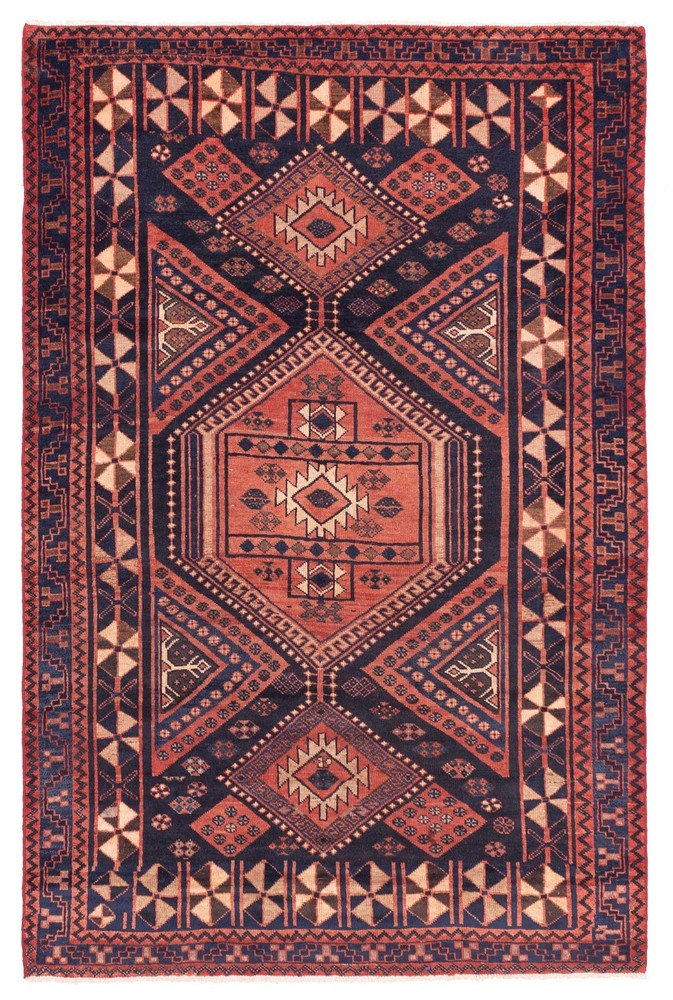 Traditional Vintage Hand-Knotted Area Rug 5'6" x 8'4" Oriental Wool Carpet
