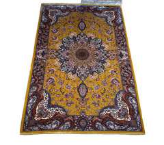 Silk Rug 3 x 5 ft High Quality Medallion Design 91 x 152 cm