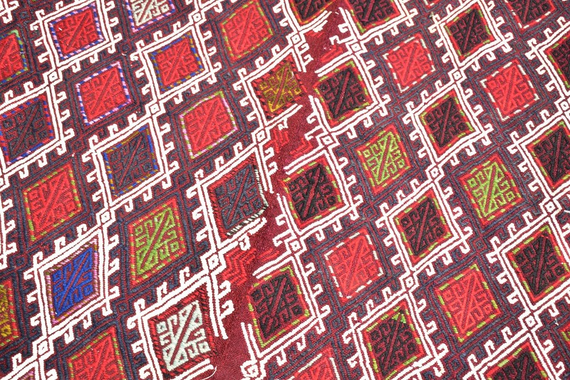 Turkish Kilim Rug 5x7 Handwoven Sivas Cicim Kilim 170x228cm Oriental Vintage Rug gallery