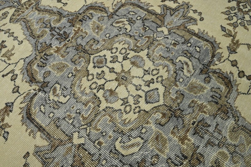 Oushak Turkish Vintage Rug 5x9 Kilim Rug Anatolian Handmade Boho Decor BEIGE gallery