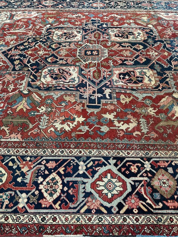 Antique 1910 Tribal Oriental Rug, Excellent Condition, Vegetable Dyes, 11x16 gallery