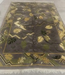 Oriental Rug Hand Knotted In Tibet 6′ X 9′ Vintage Modern Tibetan