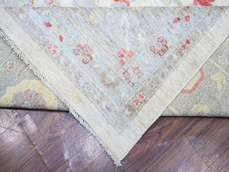 13'10"x19' Ivory, Natural Dyes Oushak with Soft Colors, Pure Wool Hand Knotted gallery