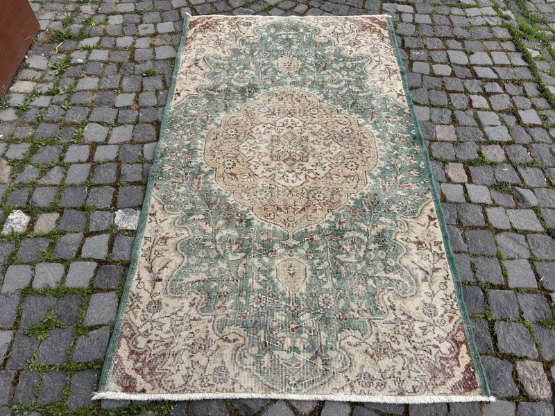 Wool rug, Area rug, Vintage rug, Turkish rug, Bohemian rug 3,9 x 6,8 ft gallery