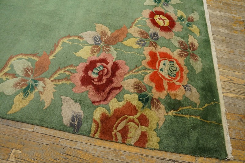 8X10 Antique Chinese Art Deco Wool Area Rug 1935 gallery