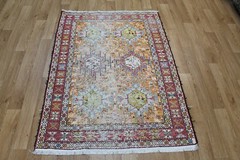 Old Handmade Kurdish Silk Soumak Kilim rug 145 x 110 cm