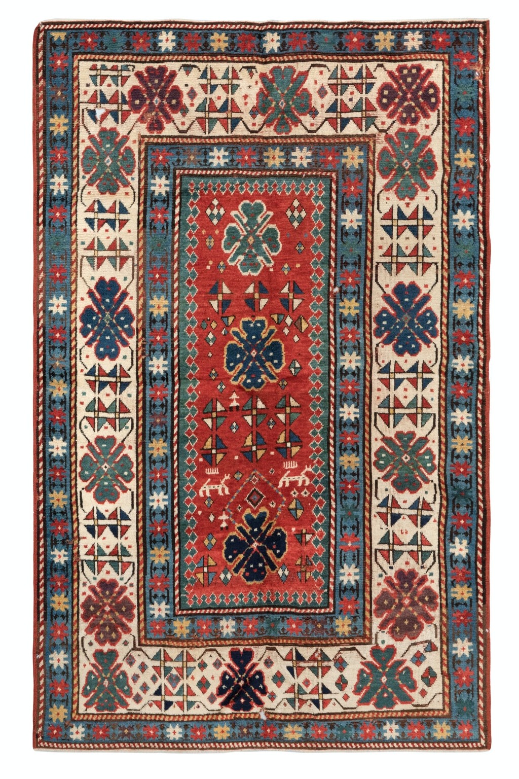 5x6.6 Ft Antique Caucasian Kazak Rug, Circa 1870 gallery
