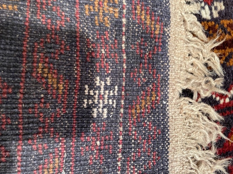 STRIKING! WARM VIBRANT PURE WOOL ANTIQUE HAND KNOTTED ORIENTAL RUG gallery