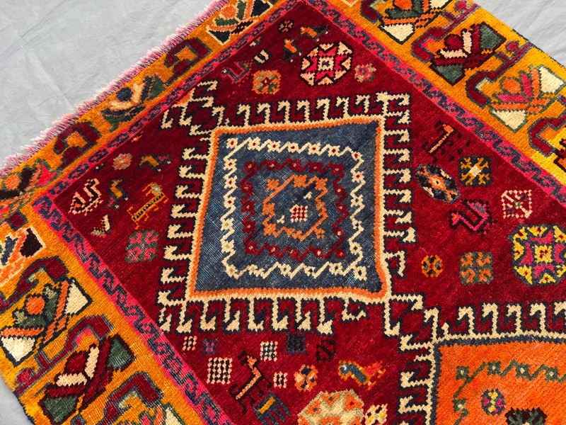 3'5 x 6'7 Ft Vintage Afghan Baluchi Wool Handmade Tribal Runner Rug gallery