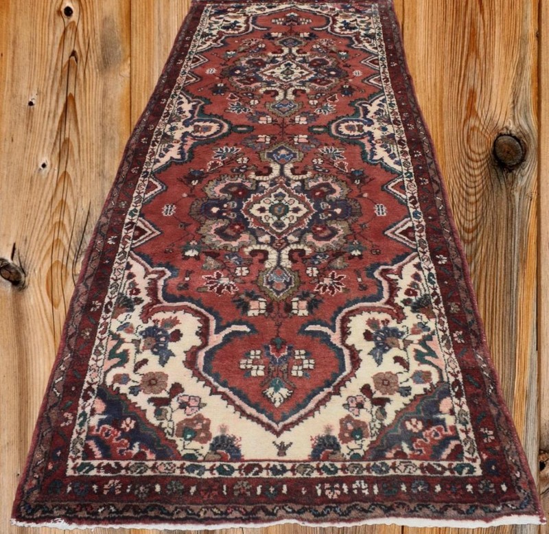 3'6 x 10'2 Semi Antique Hand Knotted Wool Runner Oriental Carpet Area Rug 4 x 10 gallery
