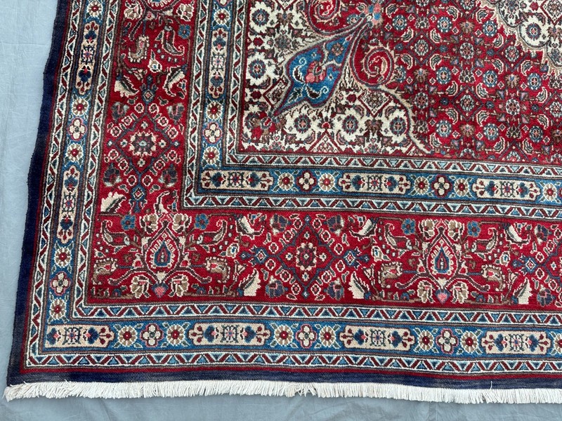 Vintage Turkish Inspired Oversized Caucasian Medallion Rug, Red Palace Size Rug gallery