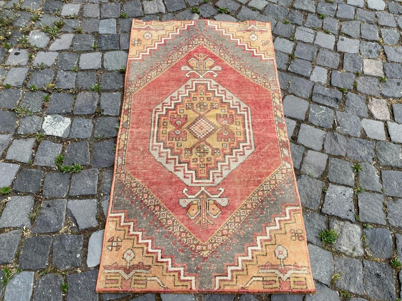 Area rug, Turkish rug, Vintage rug, Handmade rug, Wool rug Carpet 2,2 x 4,1 ft gallery