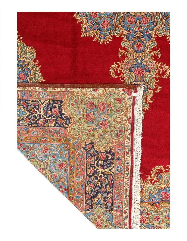 Red Oriental Antique Hand Knotted Wool 13' X 19' gallery