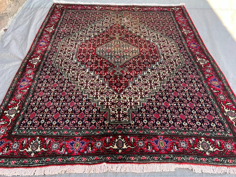 4'1 x 5' Antique Turkish Hand Knotted Wool Tribal Medallion Nomadic Art Area Rug gallery