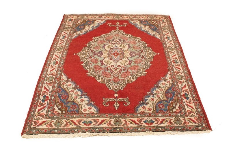 Semi-Antique Handmade Wool Floral Medallion Oriental Rug Decor Carpet 4'9X6'5 ft gallery