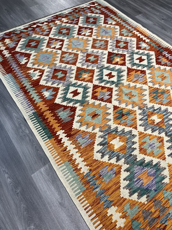 Vintage Kilim Traditional Hand Made Oriental Wool Kilim 7ft10inx5ft 242cmx175cm gallery