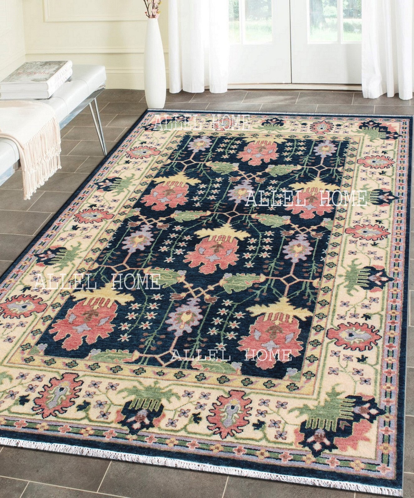 8x5 New Oushak Handmade Traditional Colorful Rug 100% Wool Living Roo, Area Rug gallery
