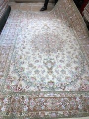 6 ft 7”x 9 ft 10” EXQUISITE 50RAJ HQ SILK Hand Knotted TABRIZZ Per Sian Rug