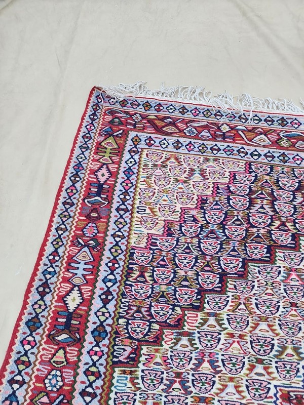 245 X 150 CM Stunning Super Fine Quality Senneh Knots Oriental F;at Weave Kilim gallery
