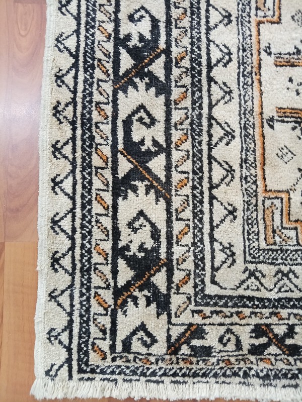Silk Wolf Dragon Rug Tribal Antique Rug Cotton Silk Rug Handmade Geometric Rug gallery