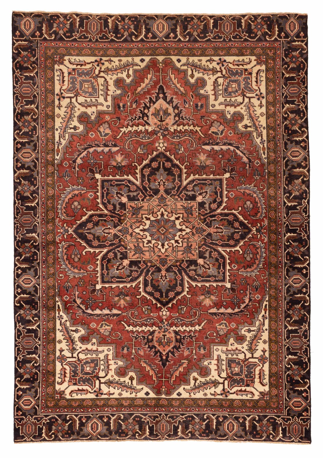 Vintage 7'2" x 10'5" Traditional Hand Knotted Vegetable Dye Wool Area Rug gallery