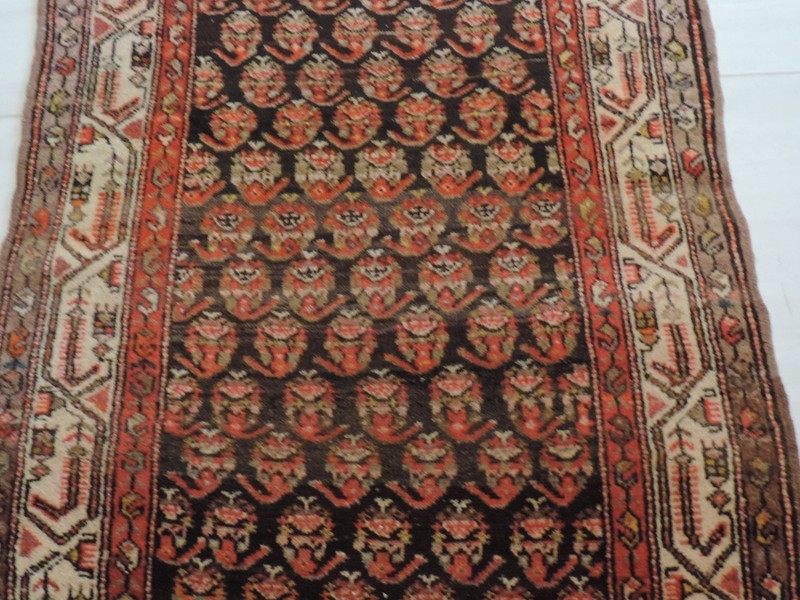 3x12ft. Antique Handwoven Long Wool Runner gallery