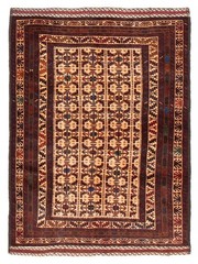 Vintage Traditional Hand-Knotted Area Rug 4’1″ x 6’1″ Oriental Wool Carpet