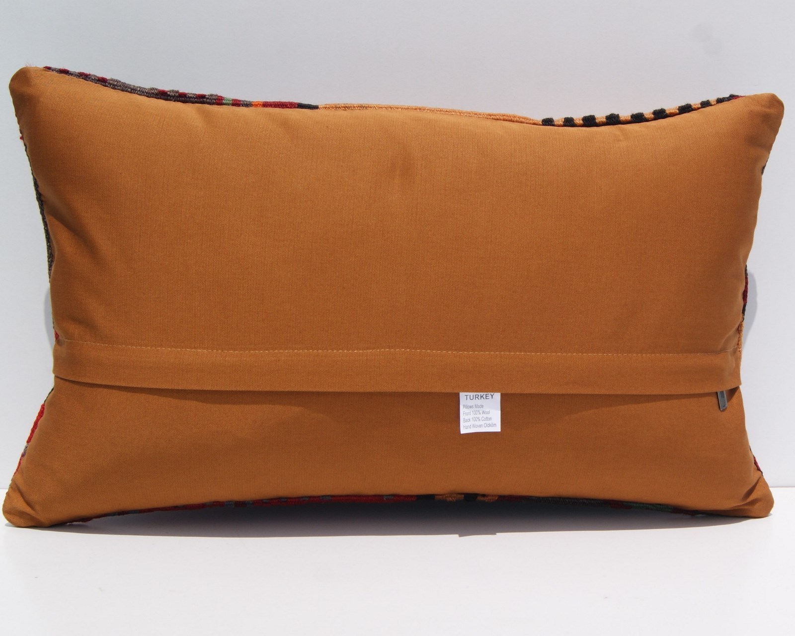 Rectangle summer Caucasian kilim pillow covers hand woven kelim area rug 20x12" gallery