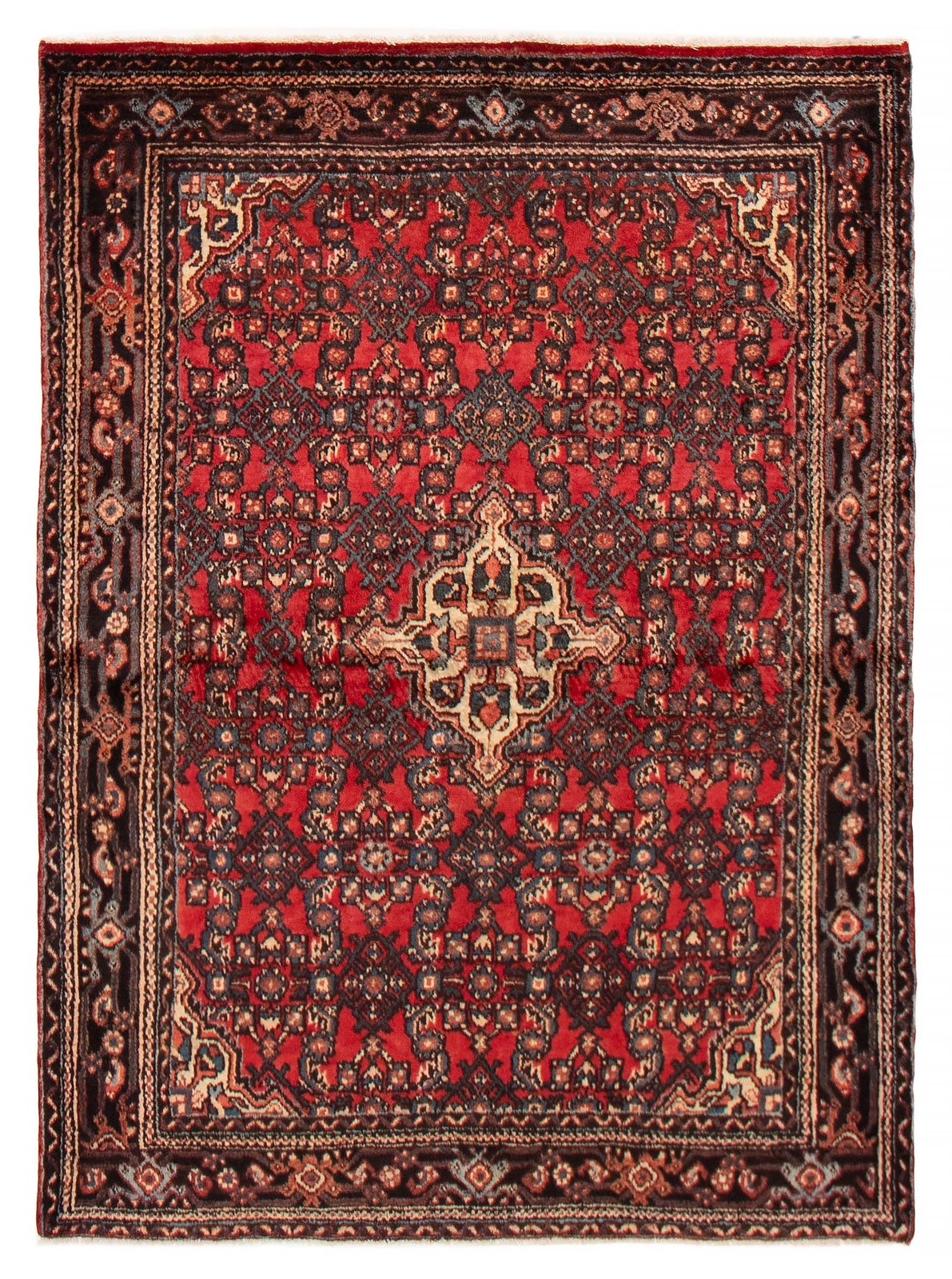 Vintage Traditional Hand-Knotted Area Rug 4'9" x 6'7" Oriental Wool Carpet gallery