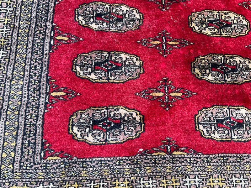 Vintage Persian Rug Wool Bokhara Hand Knotted Oriental Area Rug 7'X10' gallery
