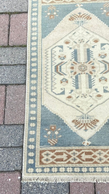 Vintage Small Rug, 1.8 x 3.3 ft Small Rug, 2 x 3 ft Beige Rug, Handmade Wool Rug gallery