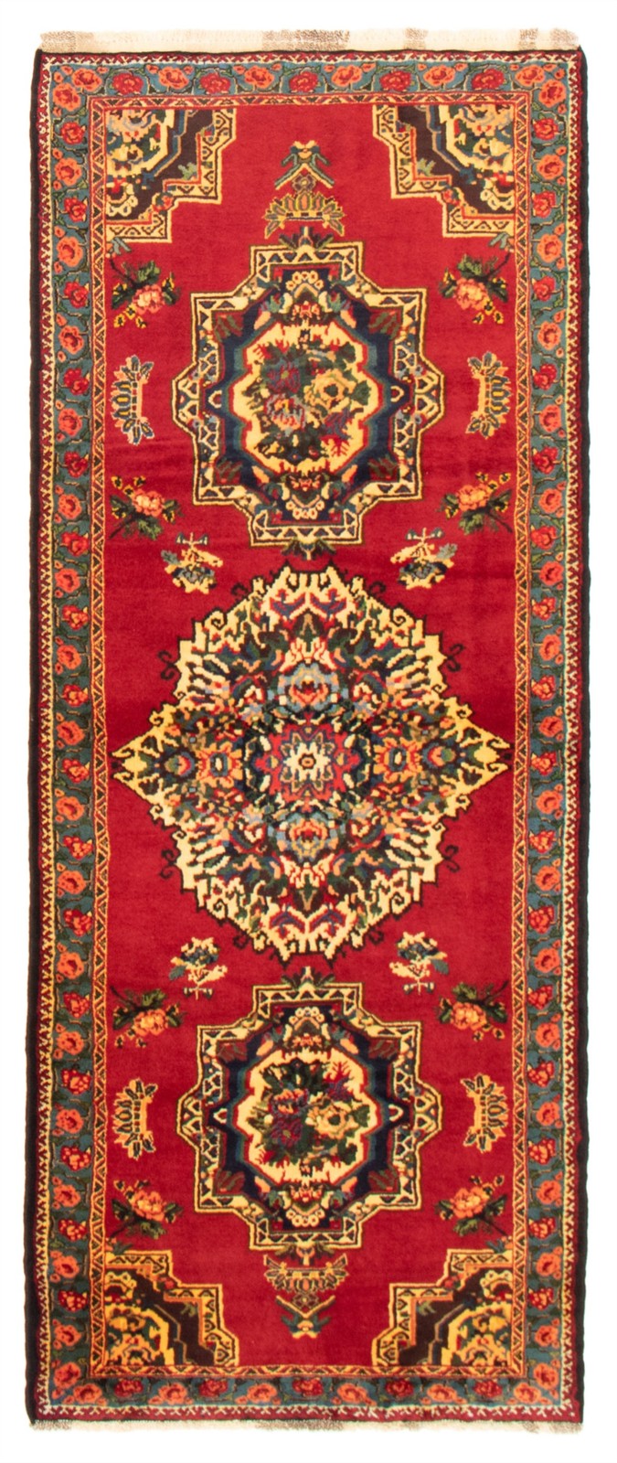 Traditional Vintage Hand-Knotted Area Rug 3'8" x 9'3" Oriental Wool Carpet gallery