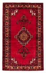 Vintage 4’2″ x 6’9″ Traditional Hand Knotted Vegetable Dye Wool Area Rug