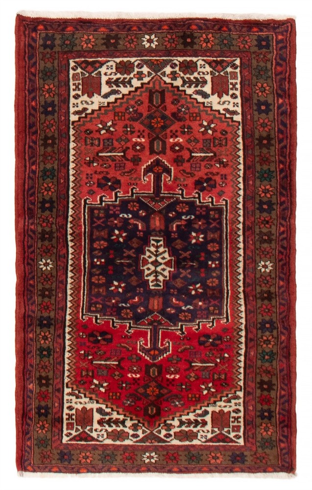 Vintage Hand-Knotted Area Rug 3'1" x 4'11" Traditional Wool Carpet