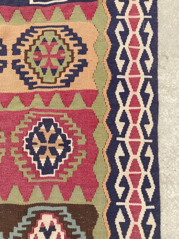 Vintage Traditional Handmade Beautiful Turkish Kilim Floor Rug Carpet 171x105 cm gallery